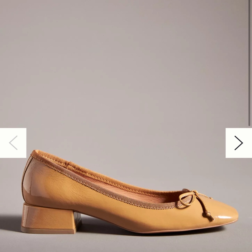Tan Flats with Bow Detail and Comfort Insole - Picture 6 of 6